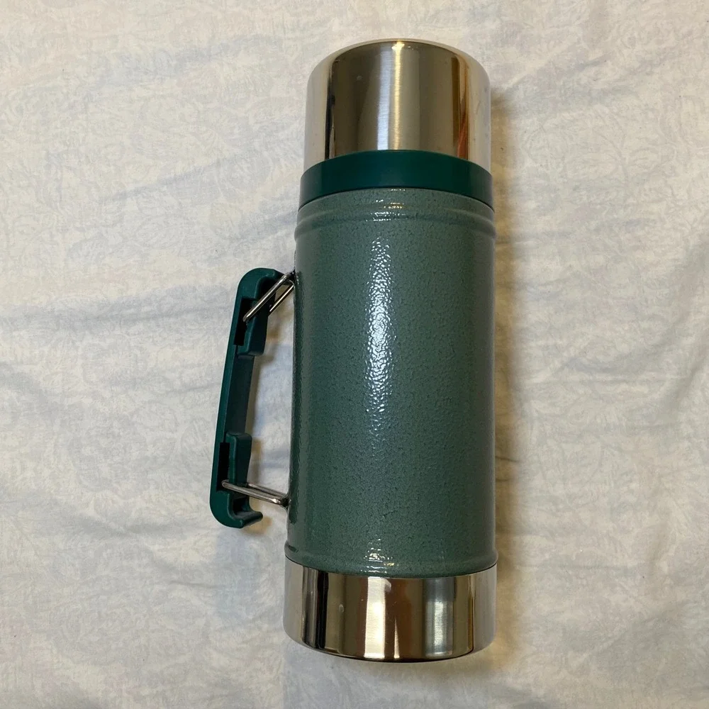 Stanley Classic Vacuum Food Jar 24oz Hammertone Green Thermos 2012 Model - Picture 5 of 7